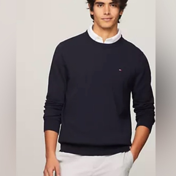 Tommy Hilfiger Other - Tommy Hilfiger Men’s Navy Crewneck Sweater, Size Large